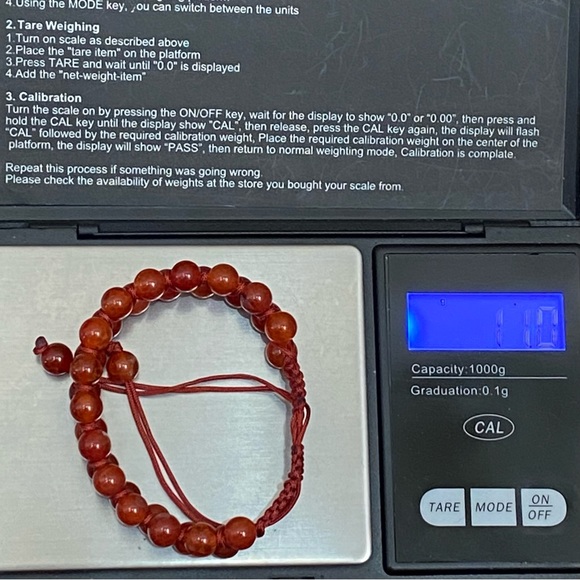 Carnelian Natural Stones Braided Adjustable Boho Stackable Cord Bracelet - Picture 8 of 8